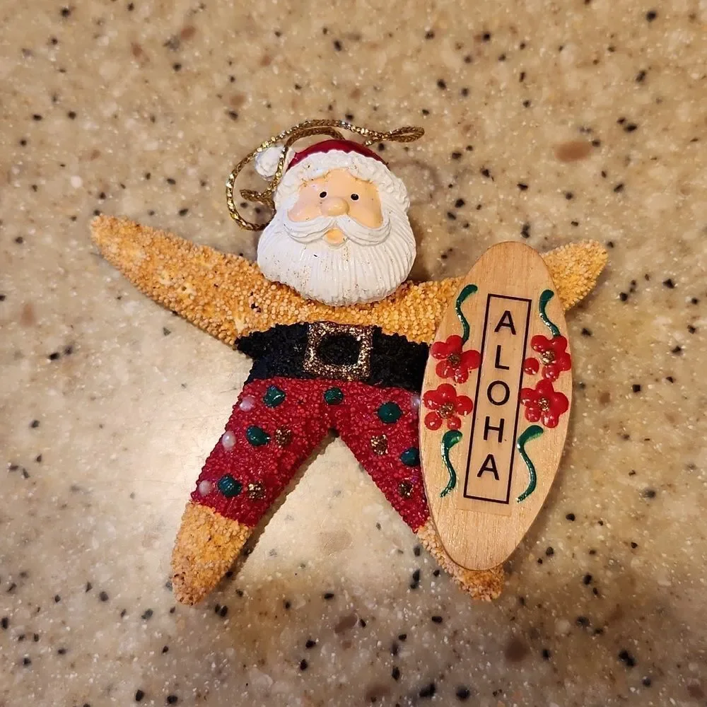 Aloha Santa Christmas Ornament
